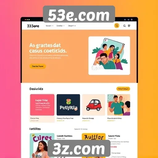 Interface do usuário do 53e.com é intuitiva